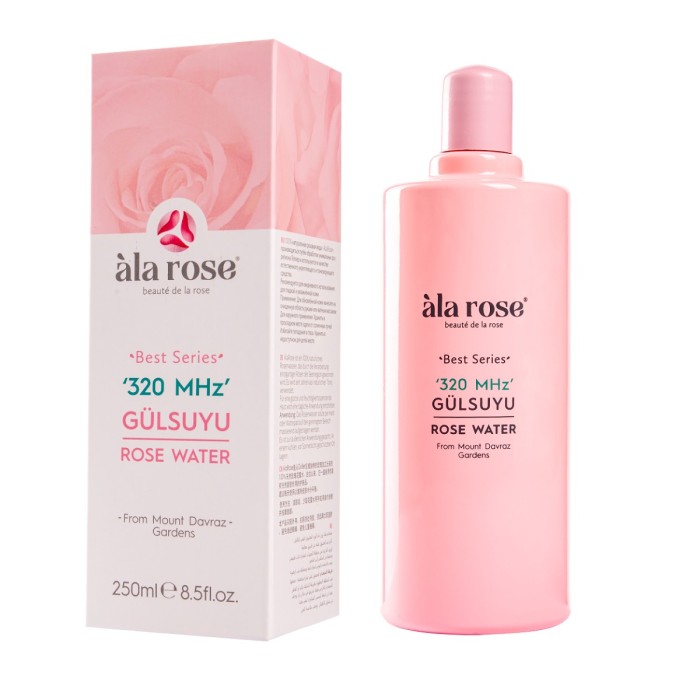 320Mhz Naturel Gül Suyu 250ML (Cam Şişe)